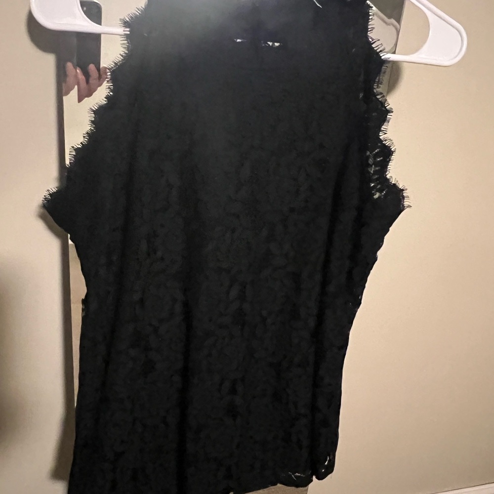 Elegant Black Lace Tank Top